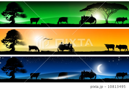 Three fantastic countryside landscapes banners Three fantastic countryside landscapes banners 10813495