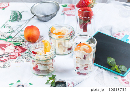 Dessert with merengue and berries 10813755