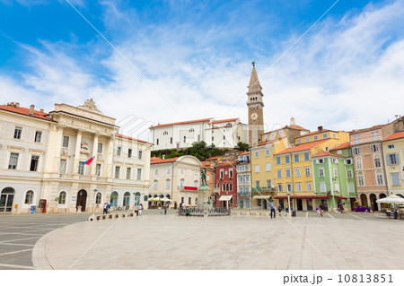 Picturesque old town Piran, Slovenia. 10813851