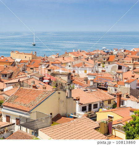 Picturesque old town Piran, Slovenia. 10813860
