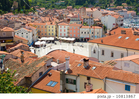 Picturesque old town Piran, Slovenia. 10813867