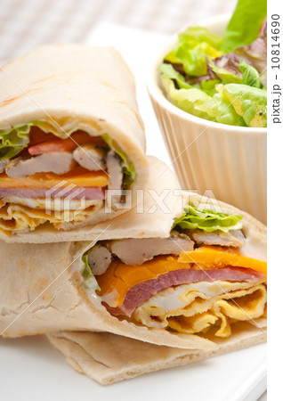 club sandwich pita bread roll 10814690