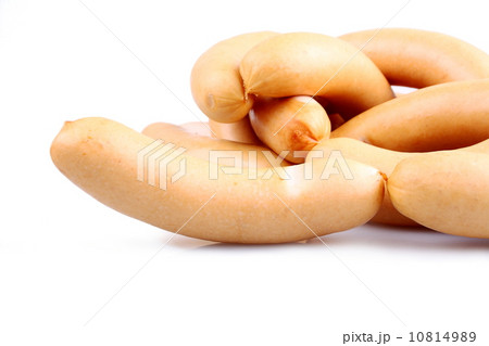 Many mini Wiener chain on white background Many mini Wiener chain on white background 10814989