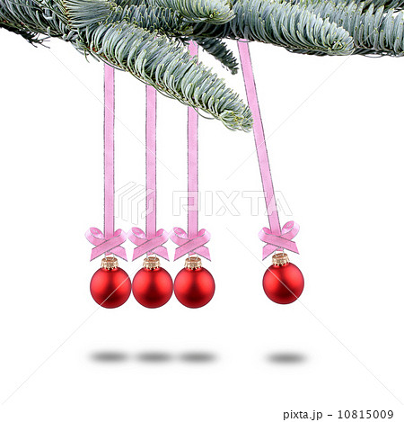 Red Christmas balls new years and Newton pendulum 10815009