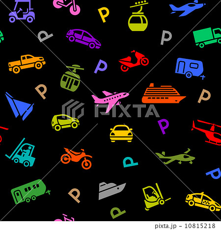 Seamless backdrop, transport colored icons Seamless backdrop, transport colored icons 10815218