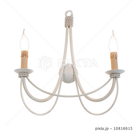 Decorative light candles for the room. On a white background. 10816615