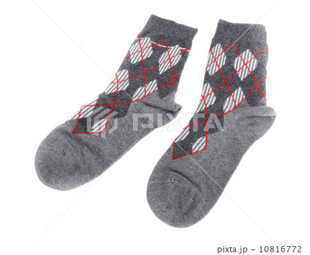 Pair of warm woolen socks. On a white background. Pair of warm woolen socks. On a white background. 10816772