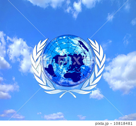 地球の平和 国際連合マークイメージのイラスト素材