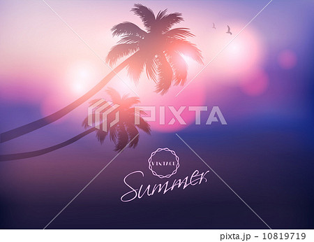 Paradise Island-Palm Tree Sunset  10819719