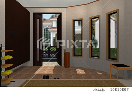 広い玄関のイラスト素材