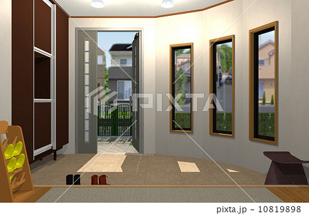 広い玄関のイラスト素材