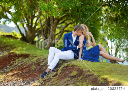 Young couple on a tropical island Young couple on a tropical island 10822754