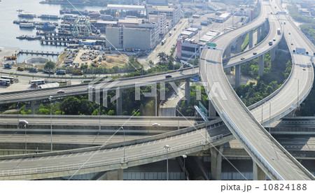 city overpass in HongKong,Asia China 10824188