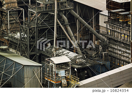 Close-up of industrial pipelines of an oil-refinery plant 10824354