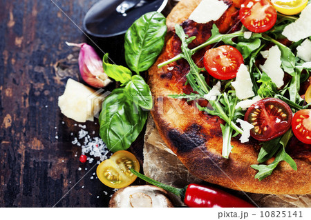 pizza and fresh italian ingredients 10825141