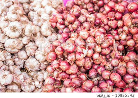 Fresh garlic and shallots 10825542