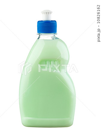 Green detergent in plastic bottle 10826162