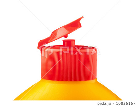 Red cup on yellow bottle 10826167