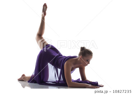 Young passionate gymnast isolated on white 10827235