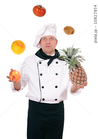 chef with fruit chef with fruit 10827854