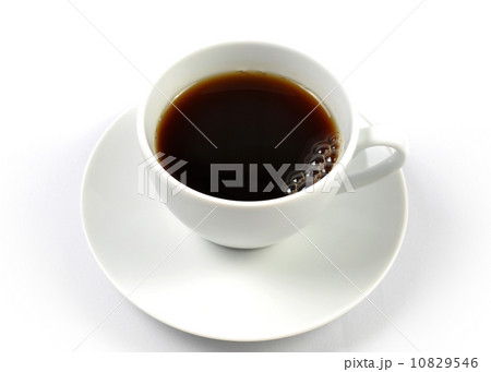 Top view of a cup of coffee isolated on white background Top view of a cup of coffee isolated on white background 10829546