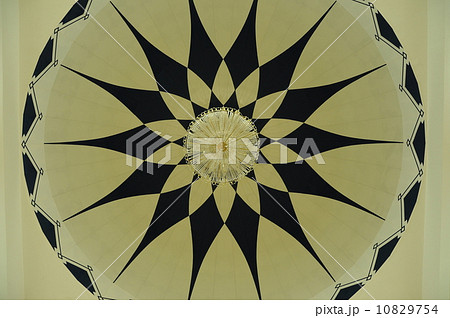 Inside Dome of Malacca Straits Mosque (Masjid Selat Melaka) in Malacca 10829754