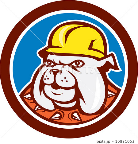 Bulldog Construction Worker Head Cartoon Bulldog Construction Worker Head Cartoon 10831053