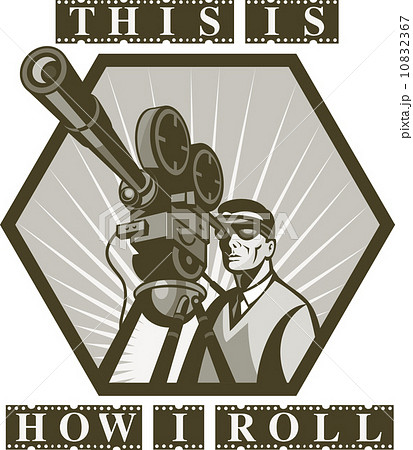 Vintage movie or television film camera director 10832367