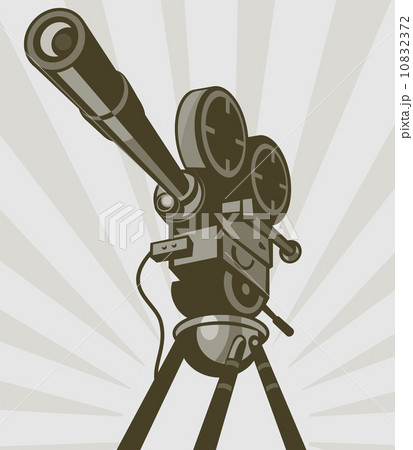 Vintage Movie Or Television Film Cameraのイラスト素材