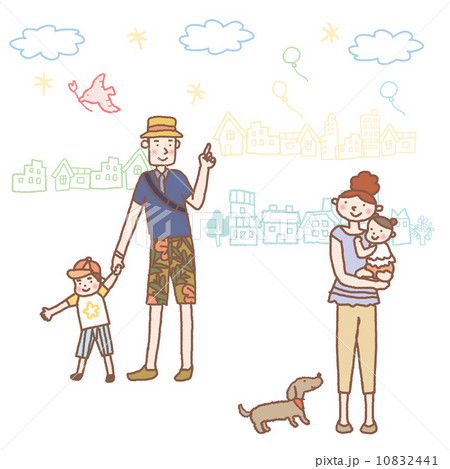夏のおでかけ　家族　 10832441