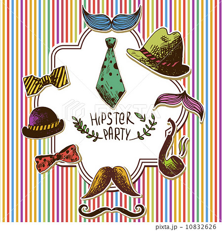 Hand Drawn Hipster Vintage Card, Invitation, Frame 10832626