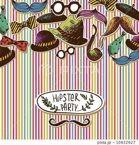 Hand Drawn Hipster Vintage Card, Invitation, Frame Hand Drawn Hipster Vintage Card, Invitation, Frame 10832627