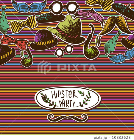 Hand Drawn Hipster Vintage Card, Invitation, Frame Hand Drawn Hipster Vintage Card, Invitation, Frame 10832628