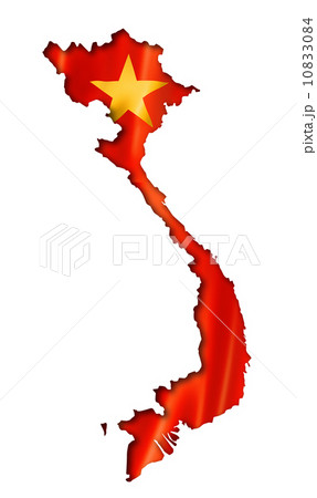 Vietnamese flag map 10833084