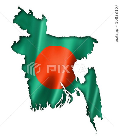Bangladesh flag map 10833107