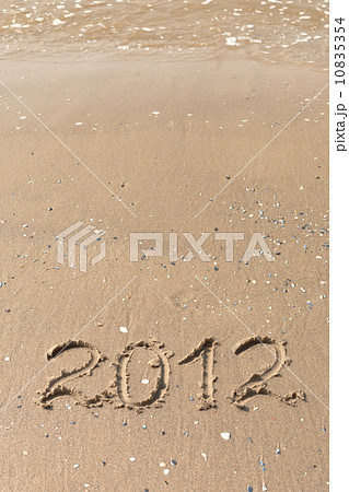 2012 Year written on the beach sand 2012 Year written on the beach sand 10835354