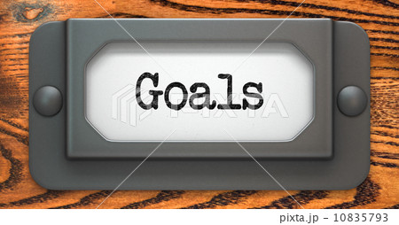 Goals - Concept on Label Holder. Goals - Concept on Label Holder. 10835793