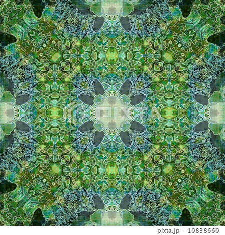 art nouveau ornamental vintage pattern in green colors 10838660