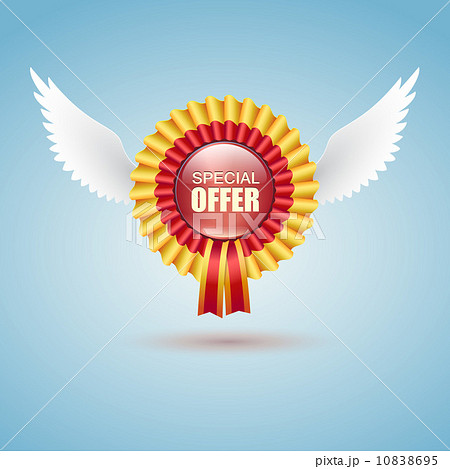 Badge Special offer with white wings Badge Special offer with white wings 10838695