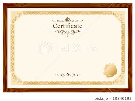 retro frame certificate template Vector 10840192