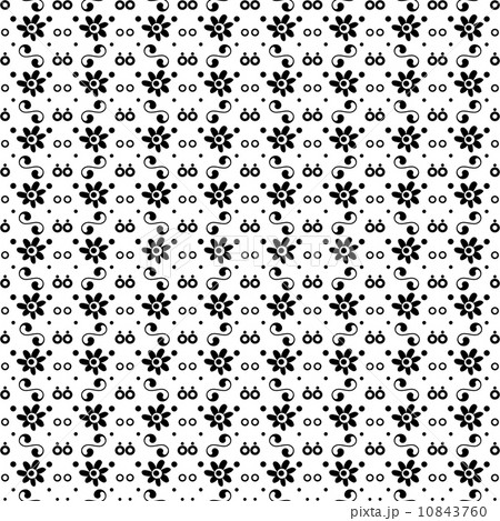 seamless dots and floral pattern 10843760