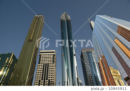 Modern skyscrapers, Sheikh zayed road, Dubai Modern skyscrapers, Sheikh zayed road, Dubai 10843911