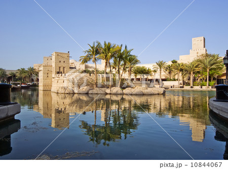 Arabian architecture of a luxurious hotel in Dubai, UAE 10844067