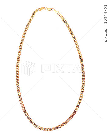 Gold Chain Jewelry. Isolated on White Backgorund 10844701