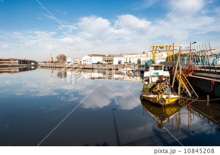 Boats in Riachuelo Shipyard in picturesque neighborhood of La Bo Boats in Riachuelo Shipyard in picturesque neighborhood of La Bo 10845208