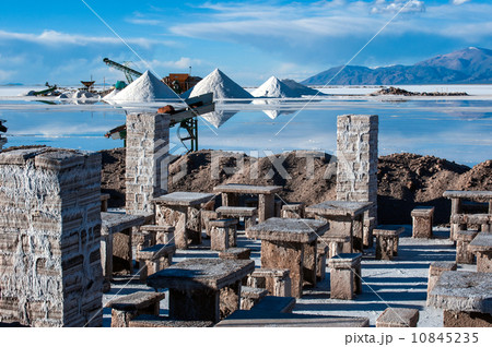 Salinas Grandes on Argentina Andes is a salt desert in the Jujuy 10845235