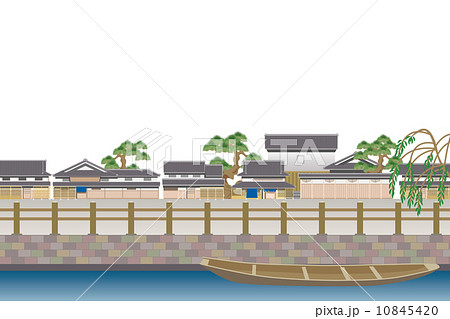 古い町並みのイラスト素材