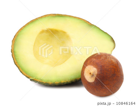 Slice and stone of avocado. Slice and stone of avocado. 10846164
