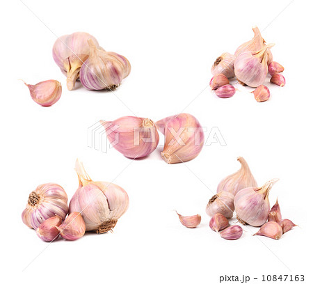 Set of purple garlic. Set of purple garlic. 10847163
