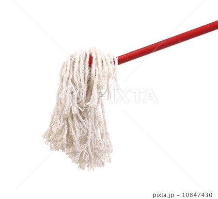 Closeup of red mop for cleaning. Closeup of red mop for cleaning. 10847430